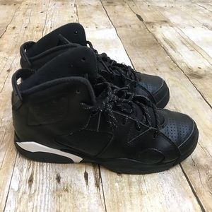 Air Jordan Retro 6 VI Black White Sneakers SZ 2.5Y